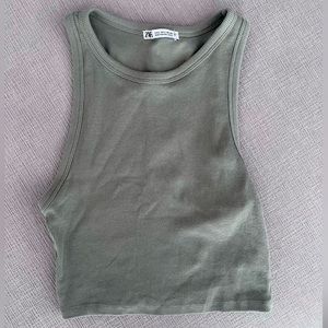 Zara Green Crop Top - Size L